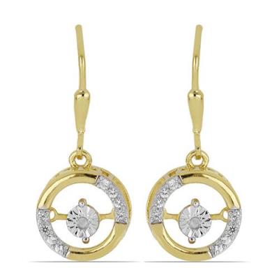 BUY NATURAL WHITE DIAMOND DOUBLE CUT GEMSTONE UNIQUE EARRINGS